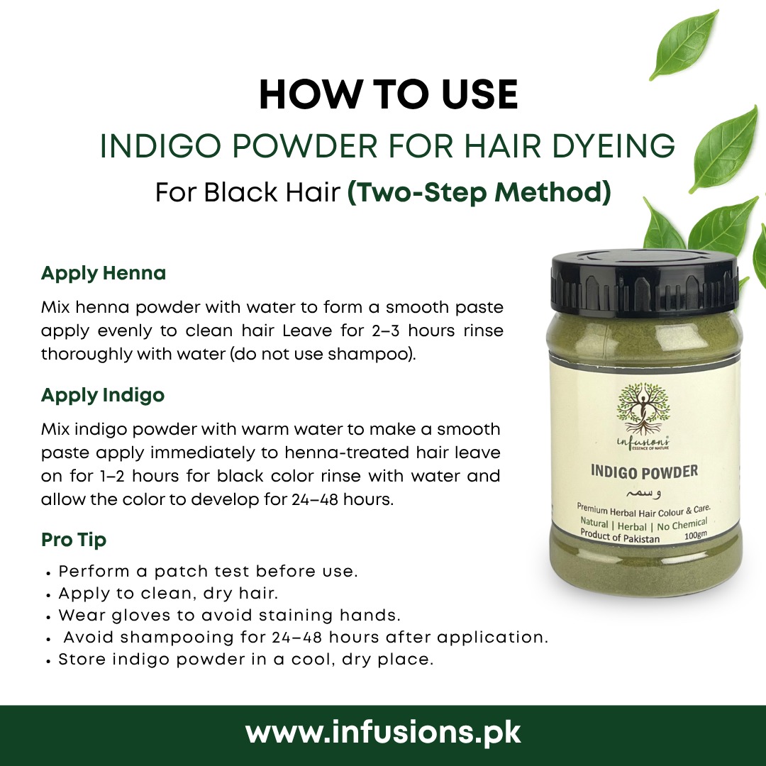 Indigo Powder Natural Hair Dye by Infusions view 3