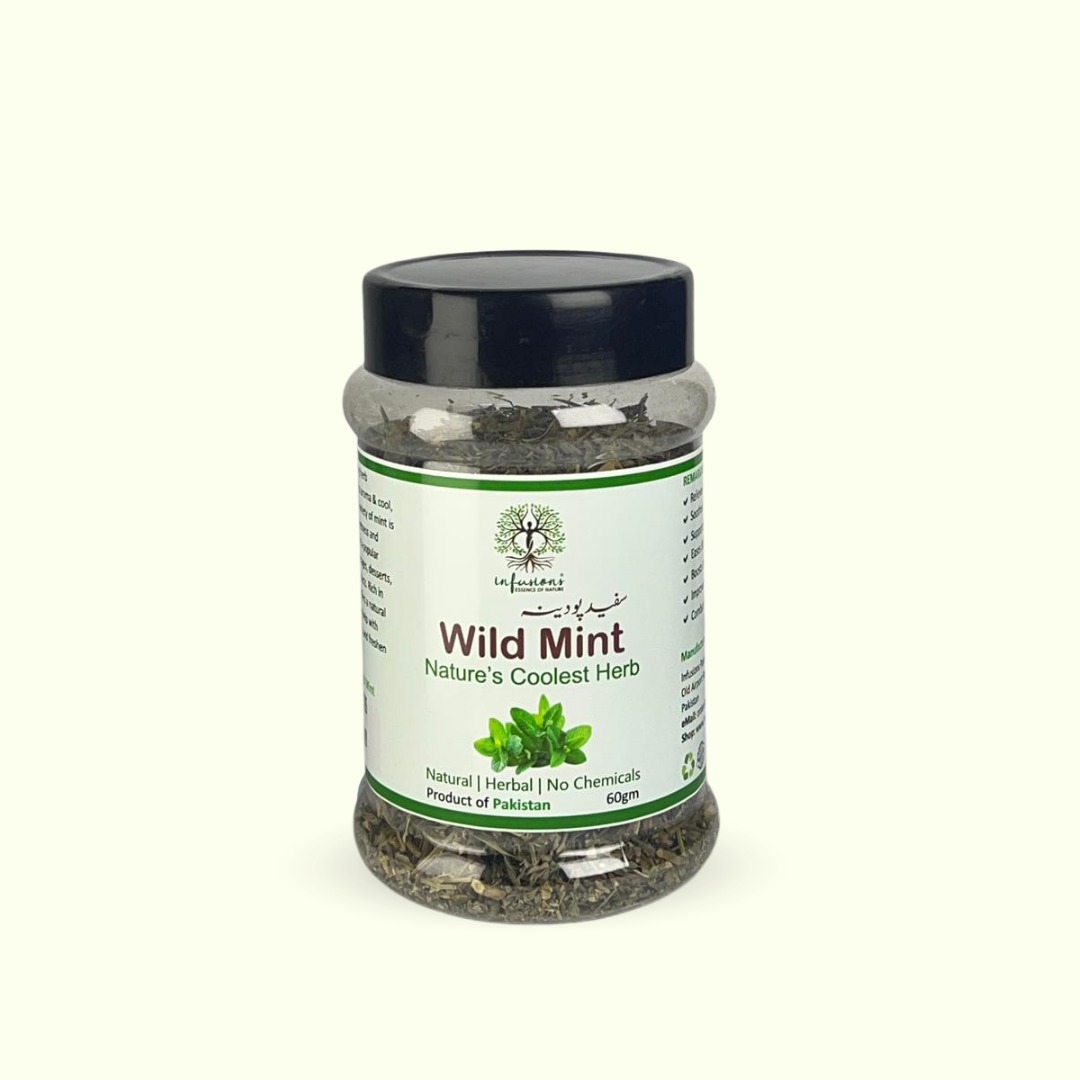 Wild Mint Tea (Safed Pudina) - Natural & Dried by Infusions Pakistan