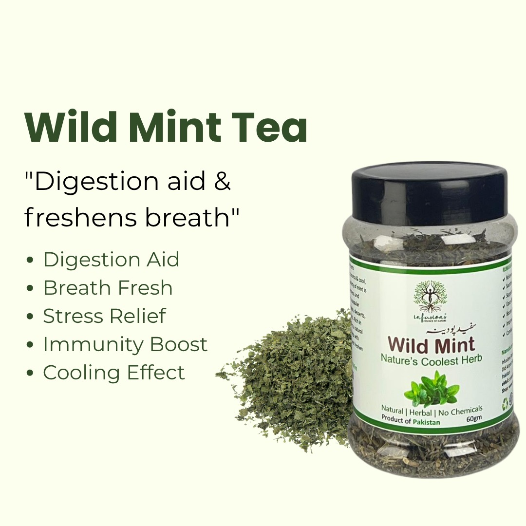 Wild Mint Tea (Safed Pudina) - Natural & Dried product image view 2